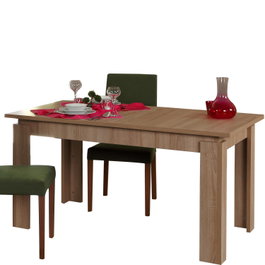 Hanah Home Mesa de Comedor Extensible Roble Claro 150x80cm